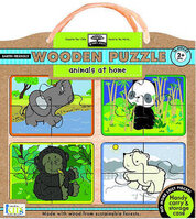 Animals at Home Wooden Puzzle
