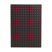 Zápisník Paper–Oh Quadro Black on Red B6 linkovaný