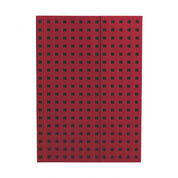 Zápisník Paper–Oh Quadro Red on Black B6 nelinkovaný