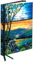 Zápisník Flame Tree Tiffany Leaded Landscape with Magnolia Tree