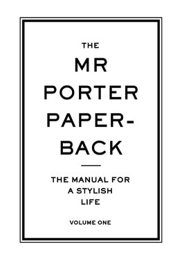 The Mr Porter Paperback