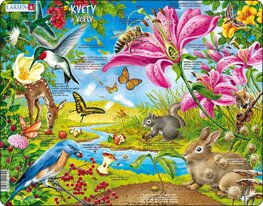 Puzzle Květy a včely
