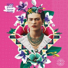 Adult Jigsaw Puzzle. Frida Kahlo Pink (1000 piece jigsaw)