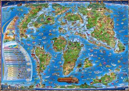Dinosauři a prehistorický svět. Ilustrovaná mapa pro děti