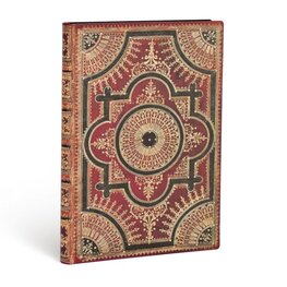 Zápisník Paperblanks Ventaglio Rosso Kraft Midi linkovaný (Flexis)