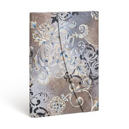 Zápisník Paperblanks Gossamer Grey Midi linkovaný (Belle Époque)