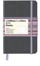 Diář teNeues Cool Diary Grey/Stripes Purple 2015 (9 x 14 cm)