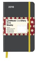 Diář Cool Diary 2016 - Grey/Dots Red (9x14 cm)