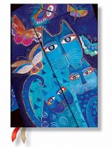 Diář Blue Cats & Butterflies 2016 Midi Horizontal (130x180 mm)