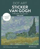 Dot Art: Sticker Van Gogh. A Wheatfield, With Cypresses 