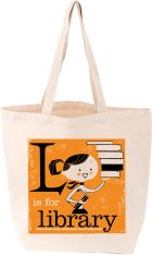 L is for Library Tote Bag